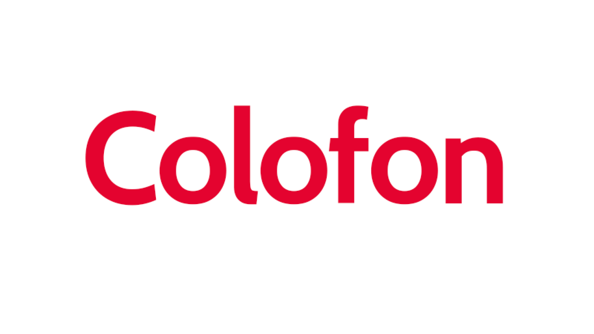 Colofon